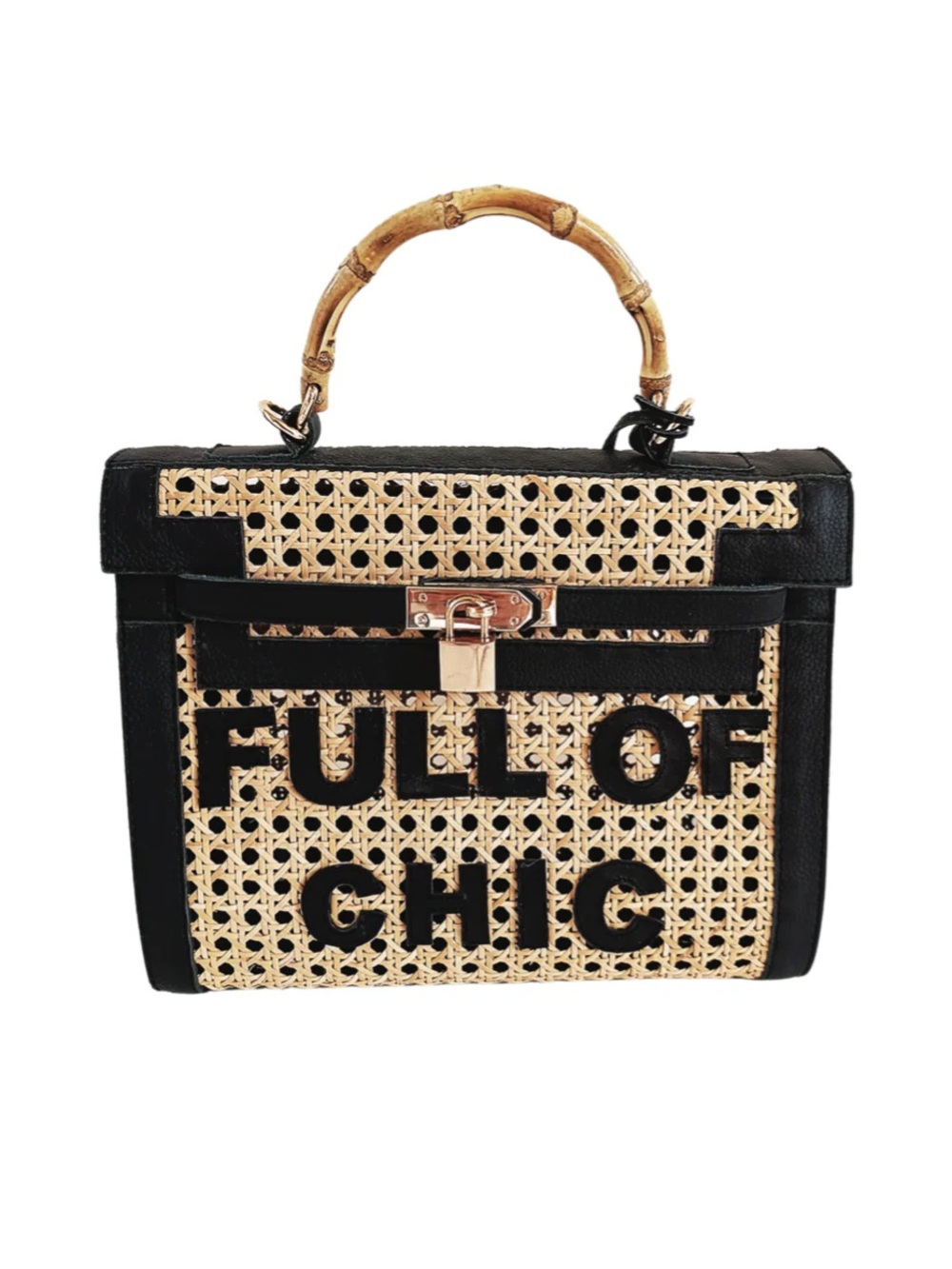 leather and rattan ‘Full of Chic' Birkin-style bag - House of Muamua